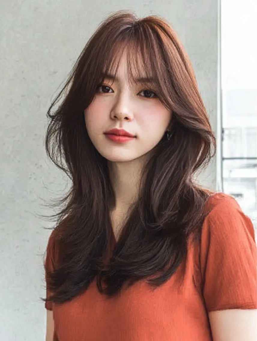 ロング カラー ヘアカラー 韓国×艶ハイトーンが かわいい✨️リオ🍒のヘアスタイル