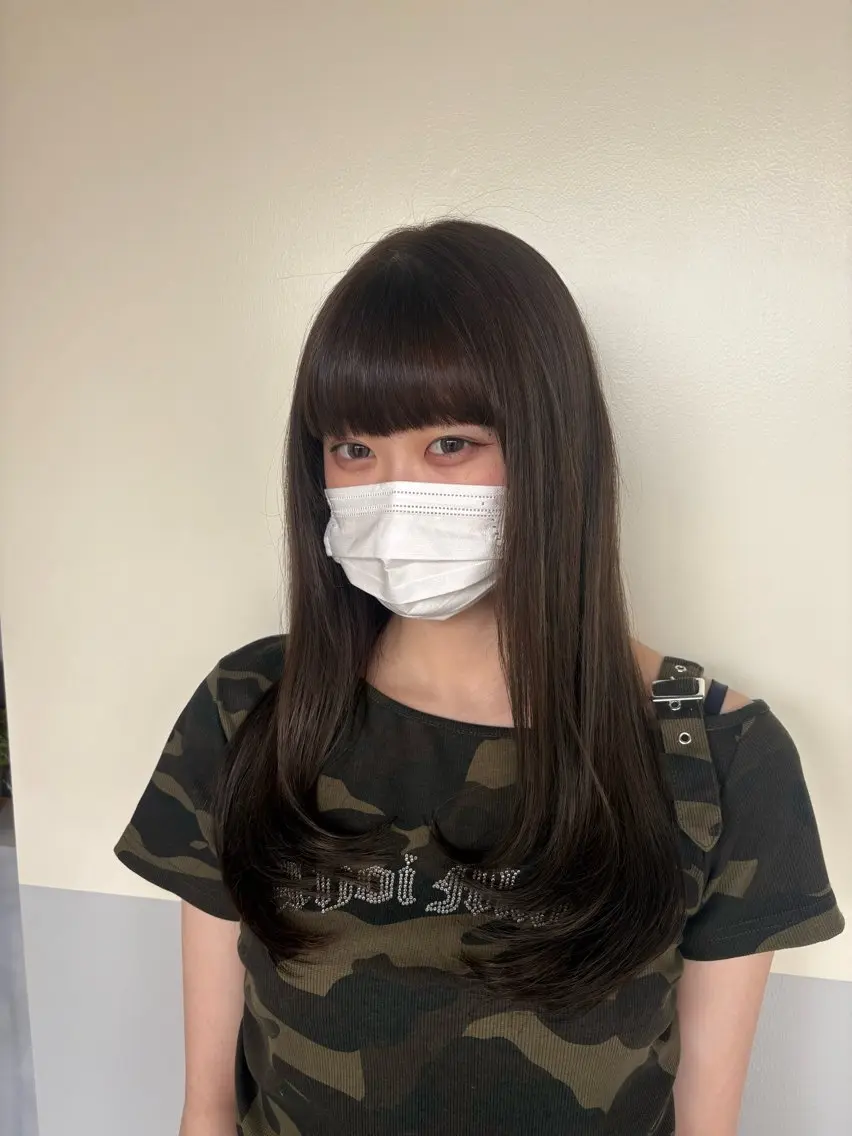 セミロング レイヤーカット カット ヘアカラー トリートメント 鈴木 美由華/透明感/岡崎のヘアスタイル