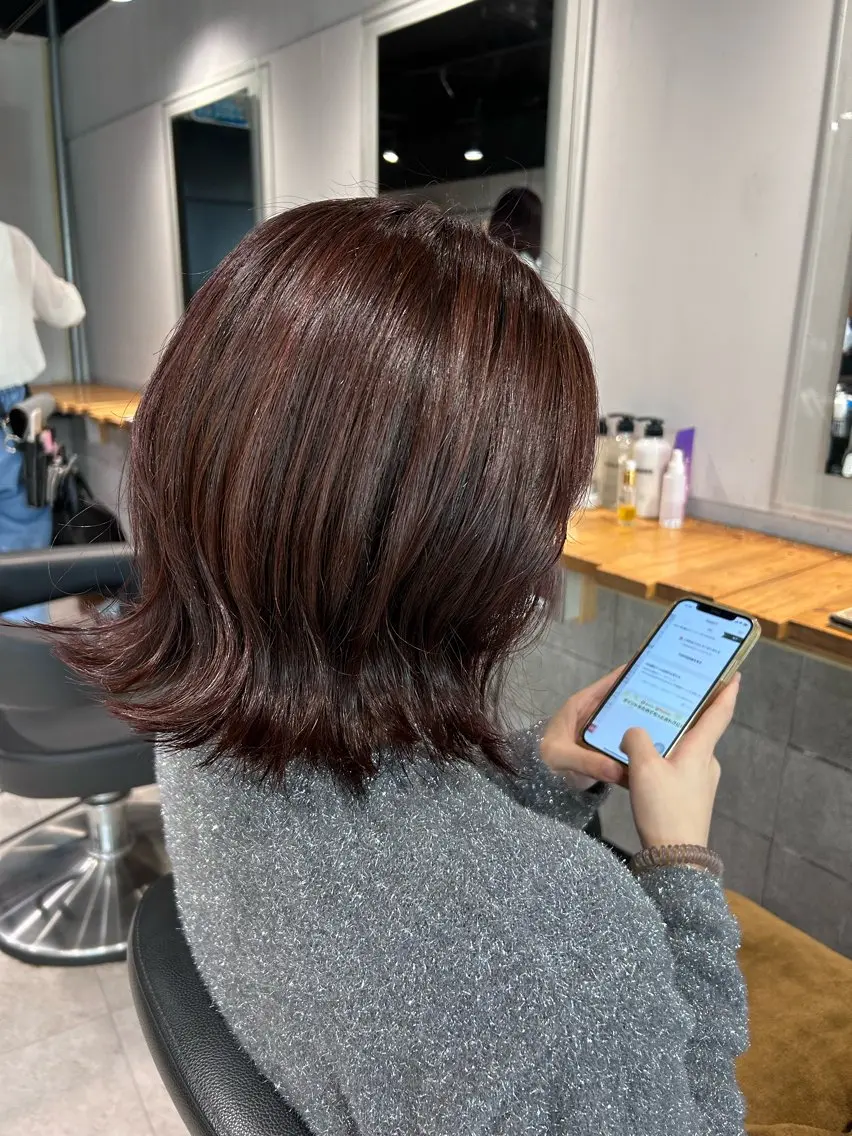 ミディアム カット ヘアカラー ヘッドスパ レイヤーStyle 🪽菜々実のヘアスタイル