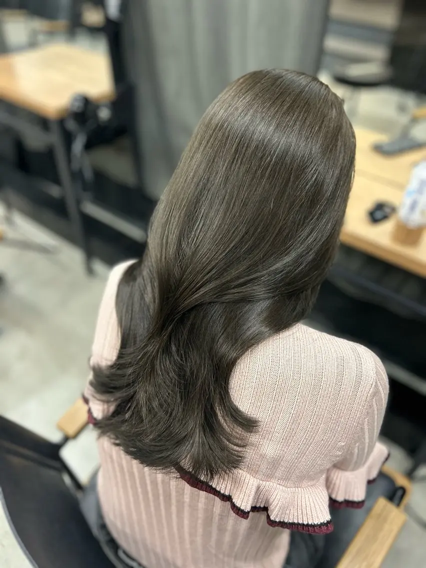ロング モテヘア 韓国ヘアhikariのヘアスタイル