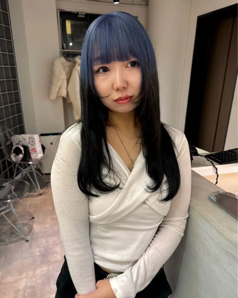 ロング カラー ブリーチ ケアブリーチ ダブルカラー ピンクカラー 髪質改善 堂本 陽のヘアスタイル