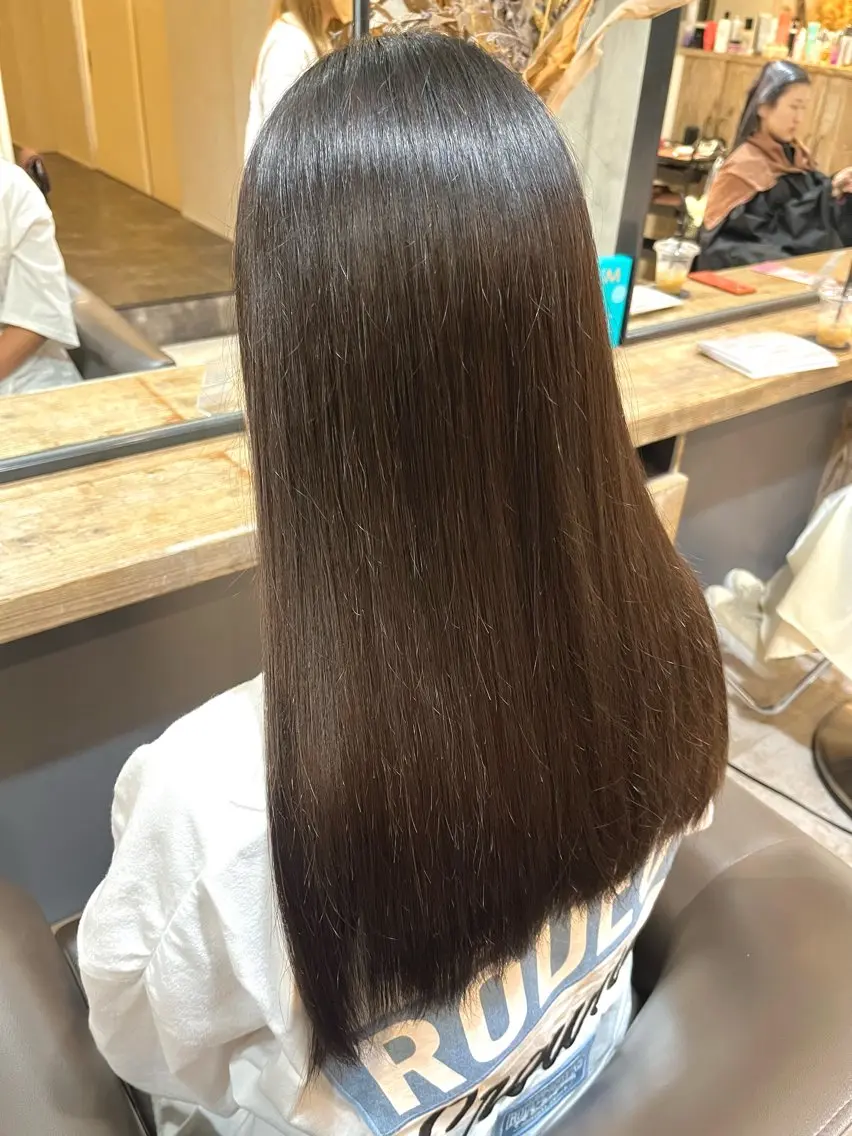 ロング カット 暖色＊ベージュ ＊くらたあやかのヘアスタイル