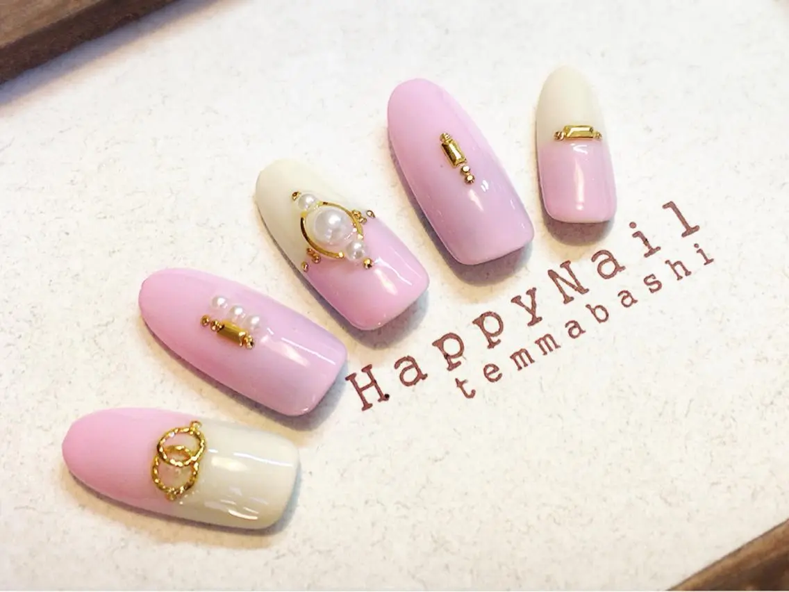 ショート ミディアム セミロング ロング ネイル アートネイル Happy Nailのネイルデザイン