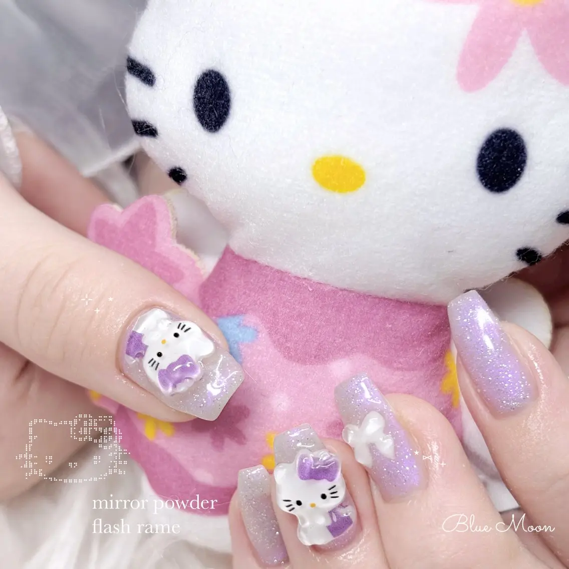 ネイル リボン ハンドネイル フットネイル ハンドケア nail salon Blue Moonのネイルデザイン