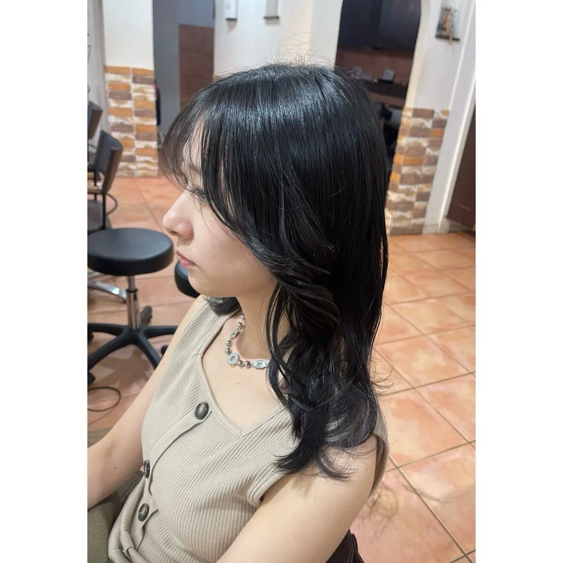セミロング ヘアアレンジ カット トリートメント 🦋エクステ/透明感 カラー🦋宮川莉央のヘアスタイル