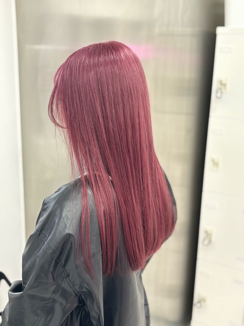 ロング カラー ブリーチ 透明感カラー ハイトーンカラー ラベンダーカラー ピンクカラー ヘアカラー トリートメント 🦋Chisa/髪質 改善×カラー特化💎のヘアスタイル