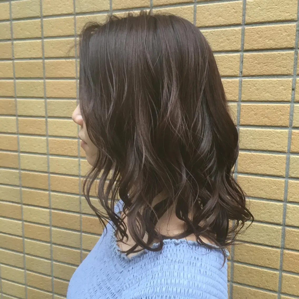 セミロング ヘアカラー トリートメント しのはら まどかのヘアスタイル