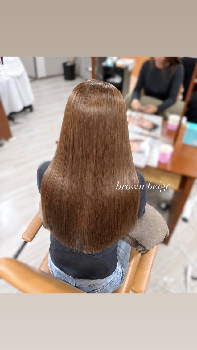 ロング ヘアカラー ワンホン/ 艶カラー arikaになのヘアスタイル