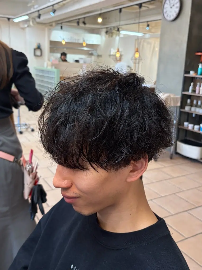メンズ メンズパーマ カット パーマ 杉田 虹夢のヘアスタイル