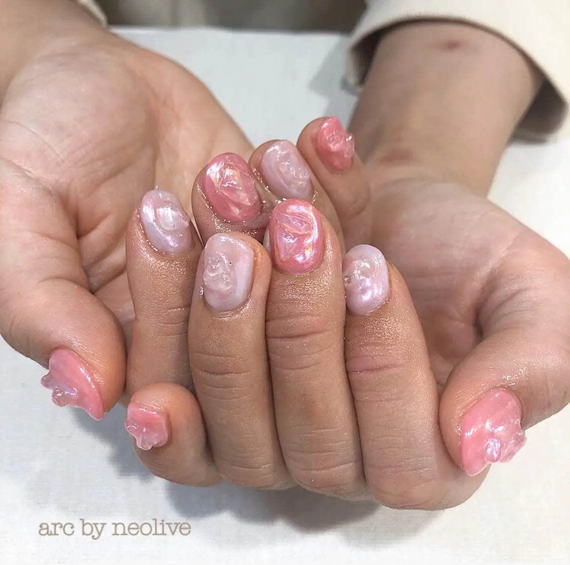 ネイル キラキラネイル ぷっくりネイル rina eye&nailのマツエク・マツパデザイン