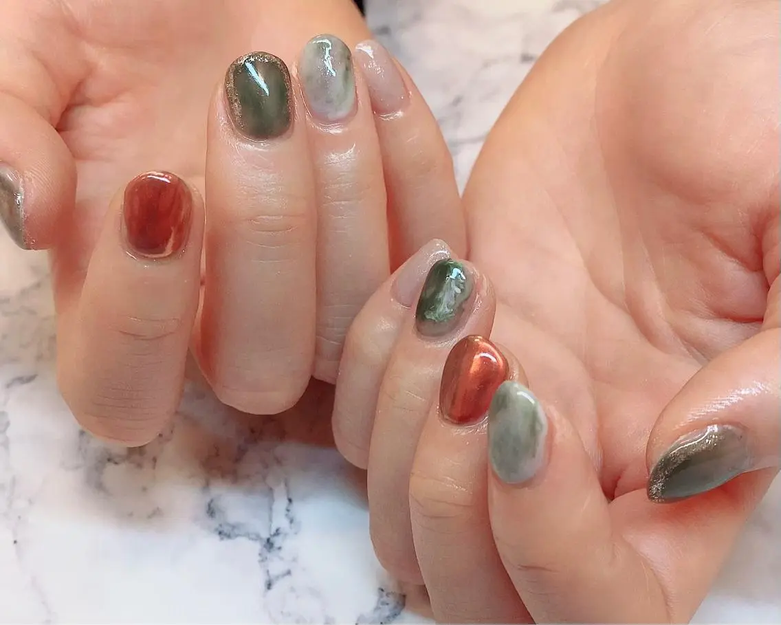 ショート カラー ネイル ハンドネイル Nail_by N1のネイルデザイン