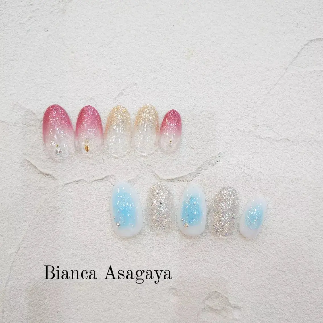 ネイル チークネイル グラデーション シンプルネイル 冬ネイル Bianca TANAKAのネイルデザイン