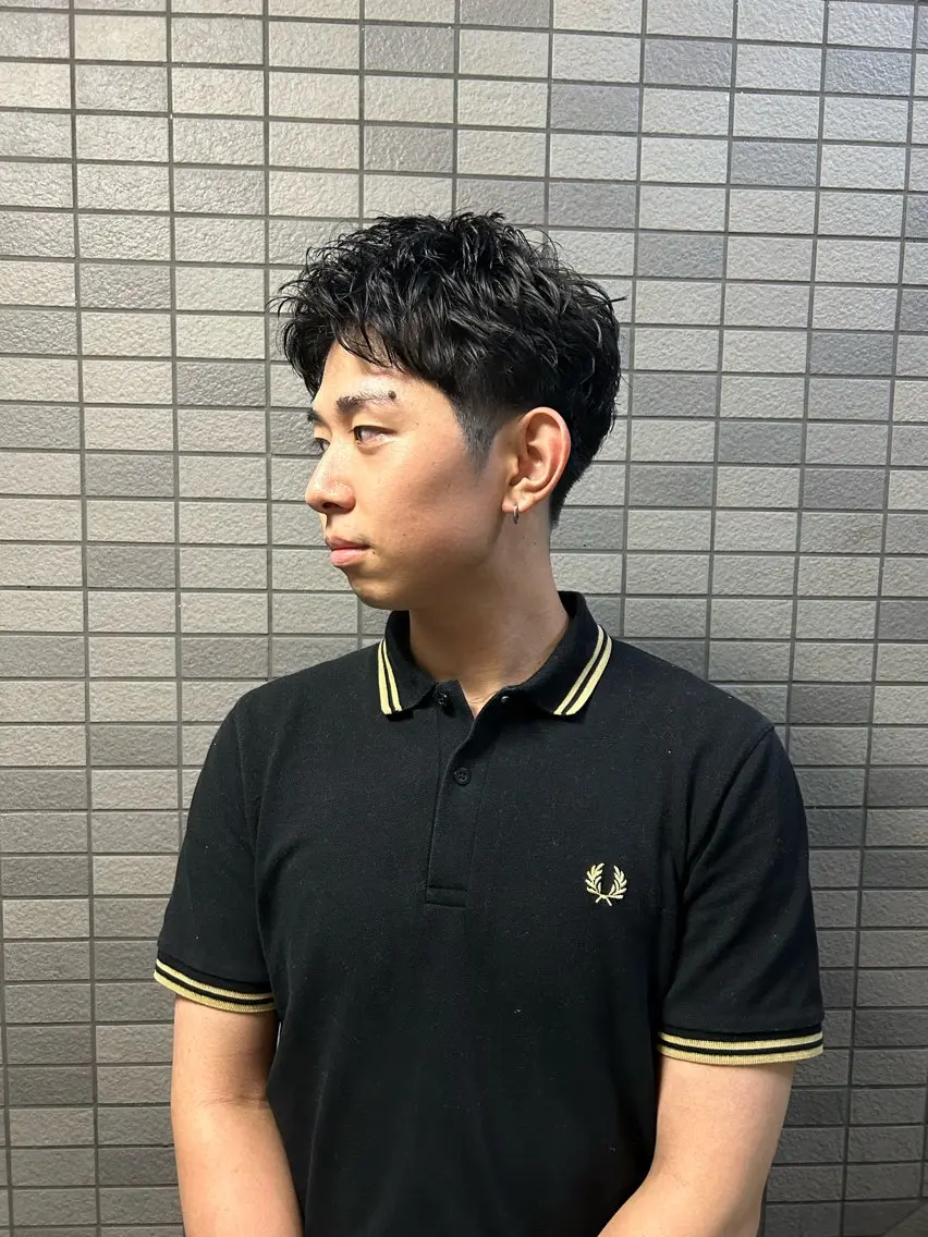 ショート パーマ メンズ メンズブリーチ メンズハイライト メンズインナーカラー メンズパーマ プードルパーマ カット パーマ トリートメント 💈メンズ短髪特化 ✂︎伊藤大輝💈のヘアスタイル