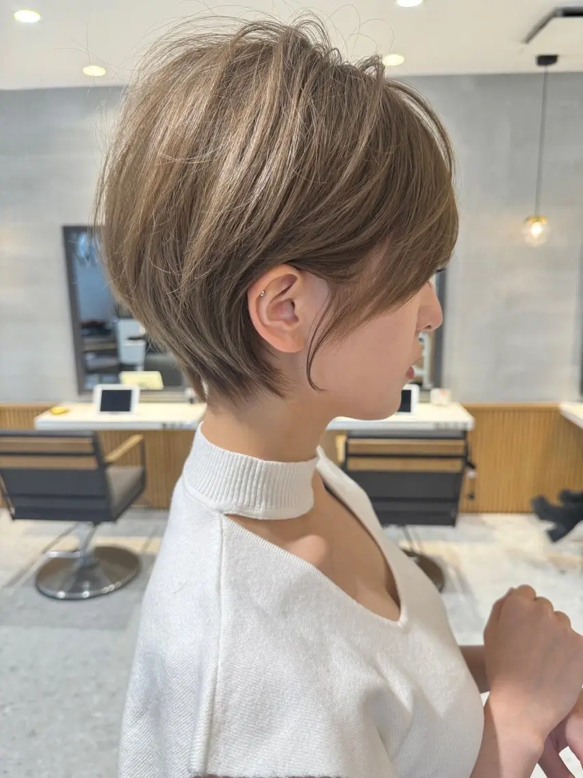 ショート ショートヘア カット ヘアカラー トリートメント 石川直樹 似合わせカット✨のヘアスタイル