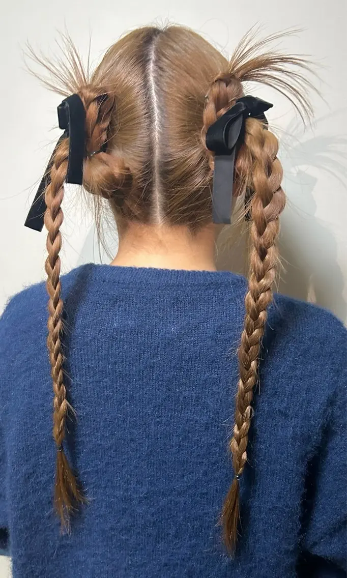 ロング 韓国風ヘア 🧣艶カラー・ヘア セット Chie🧸のヘアスタイル