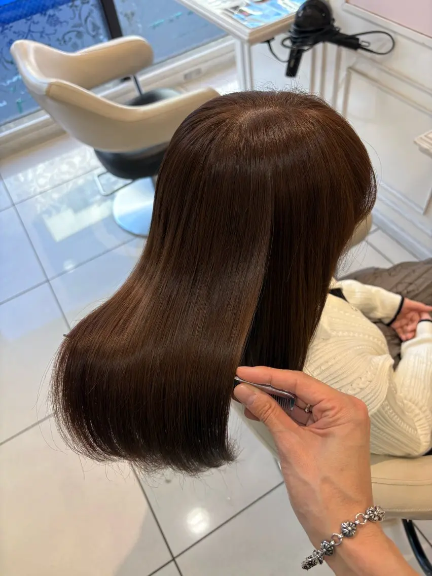 セミロング 髪質改善 トリートメント カット ヘアカラー トリートメント 高橋 佑のヘアスタイル