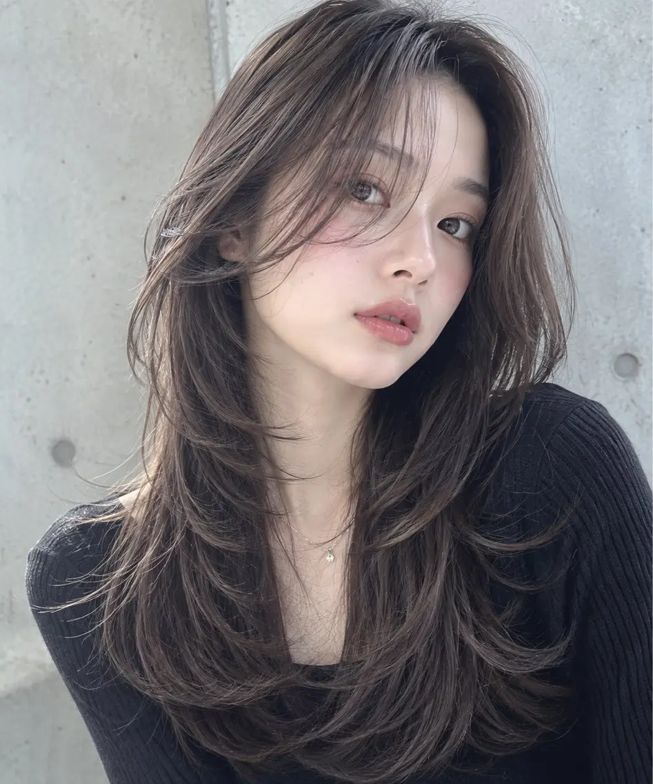 セミロング 根本 翔太のヘアスタイル