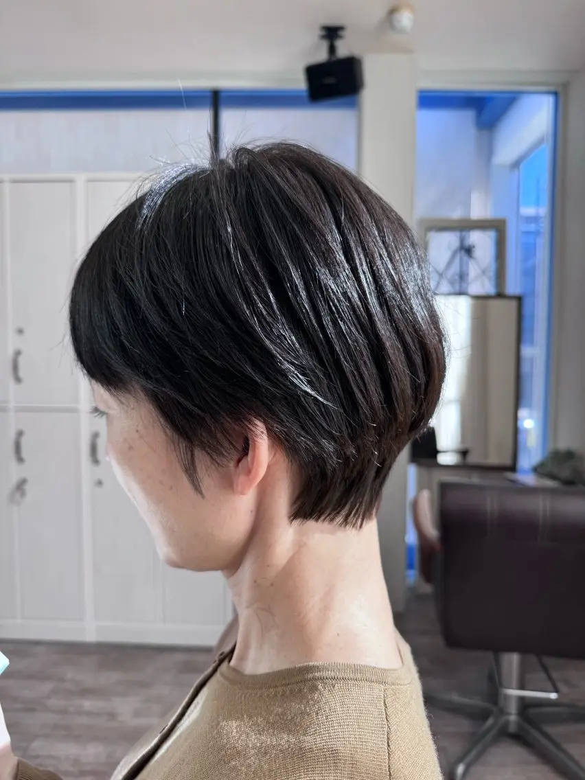 ショート カラー くびれヘア 髪質改善 ショートヘア カット ヘアカラー トリートメント 新越谷noble店長 松本拓也▶◀*.のヘアスタイル