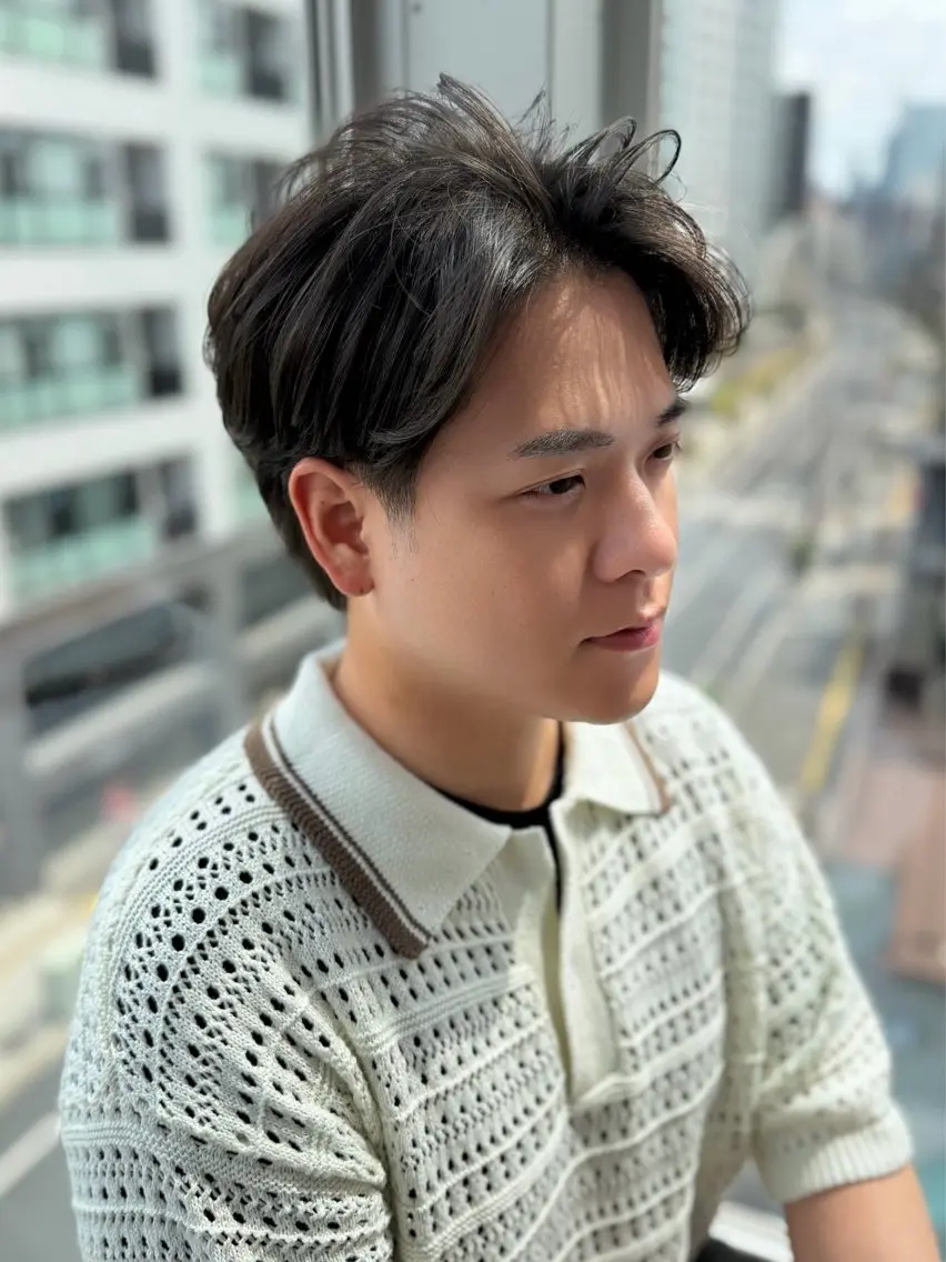 ショート パーマ 🔥メンズ特化方🔥 似合わせ💈三宅悠斗のヘアスタイル