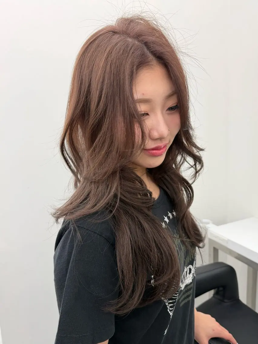 ロング ♡ナチュラルガーリー ♡ベージュ♡RINAのヘアスタイル