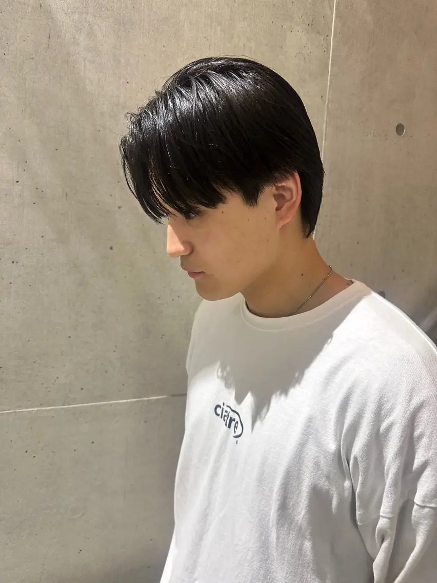 メンズ センターパート マッシュ 刈り上げ カット ✨酸性ストレート/ 髪質改善/ケント✨のヘアスタイル