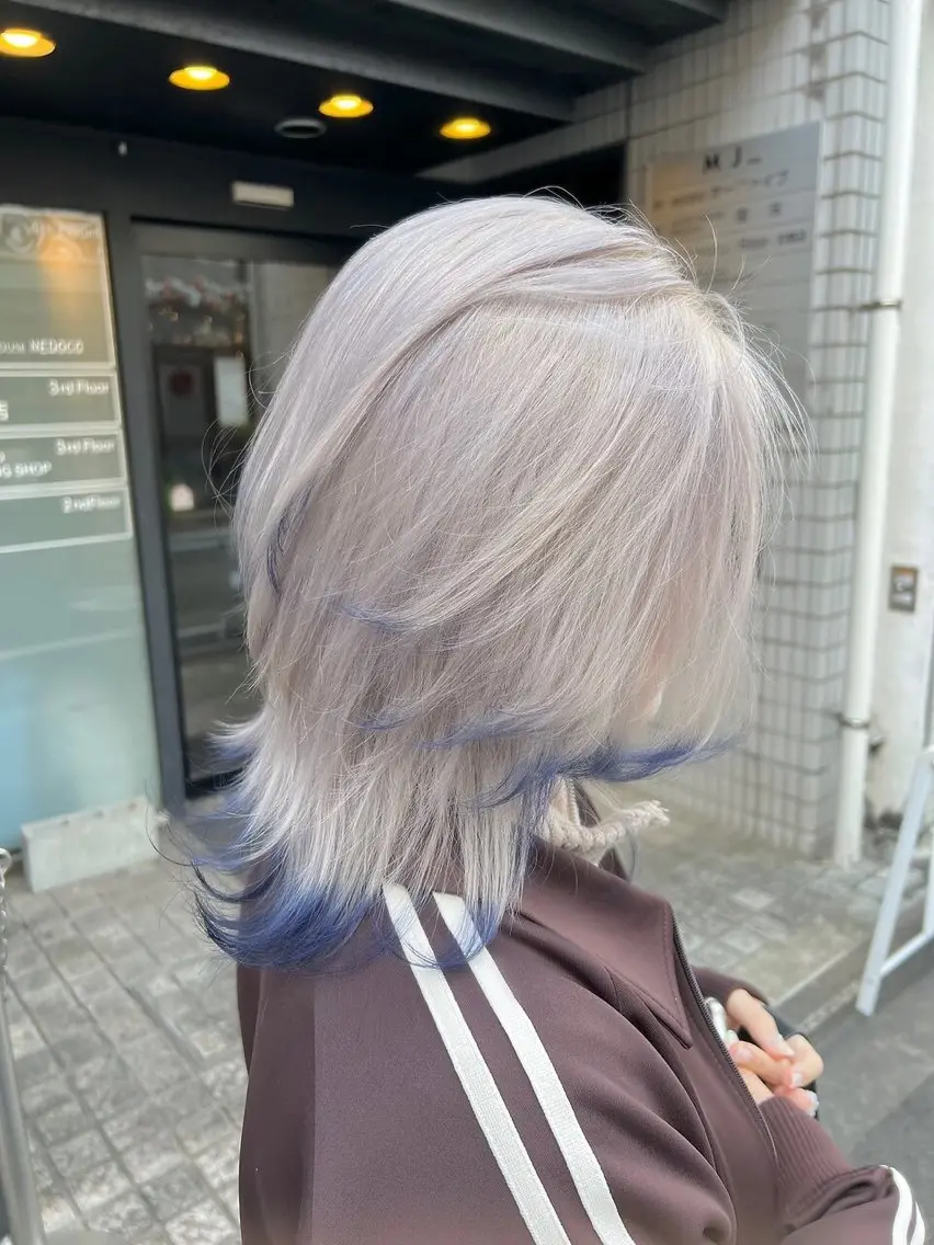 カラー Seleneキズナ ワンカラー/ブリーチのヘアスタイル