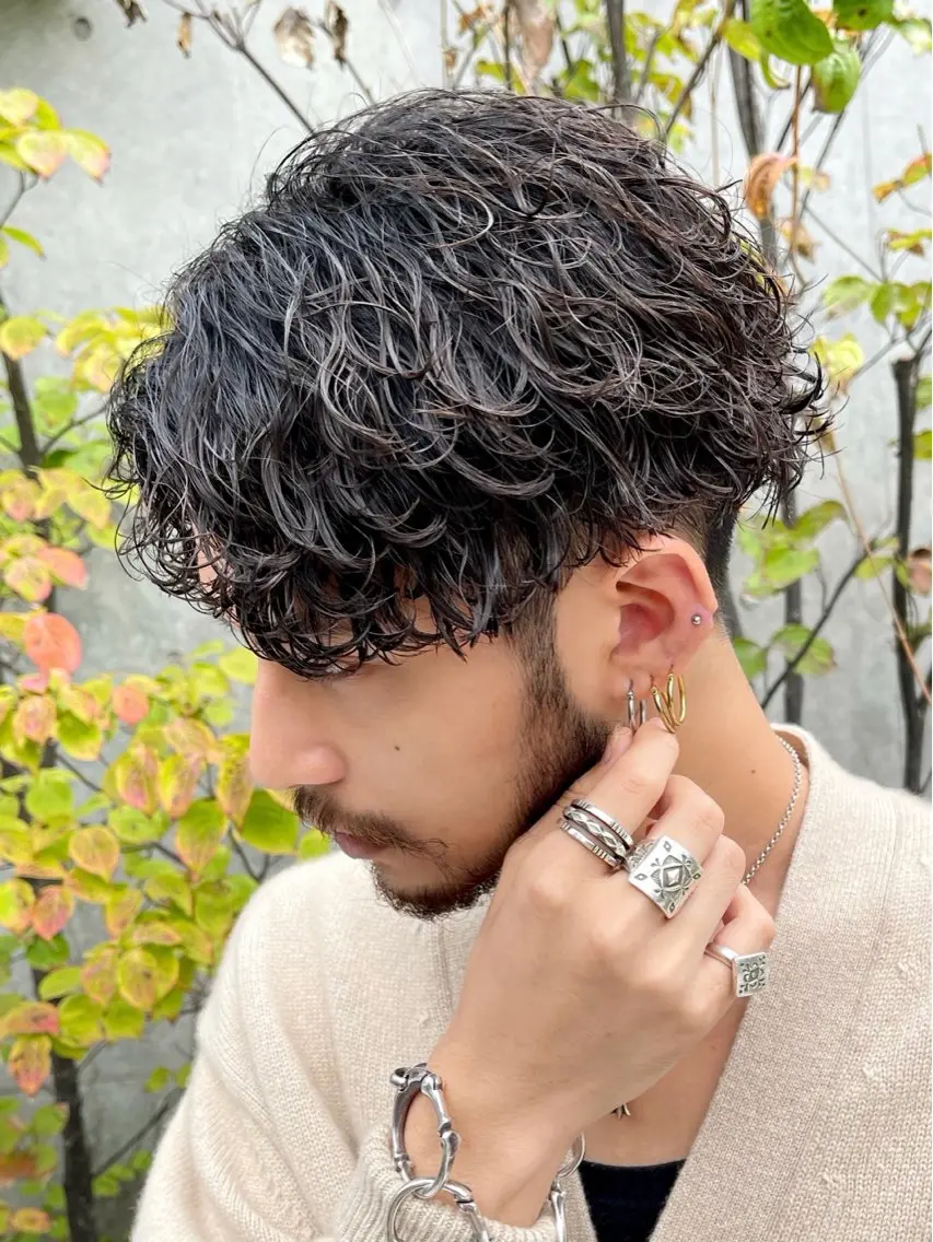ショート パーマ メンズ カット パーマ fifth/メンズ/ シャドウパーマ/せなのヘアスタイル