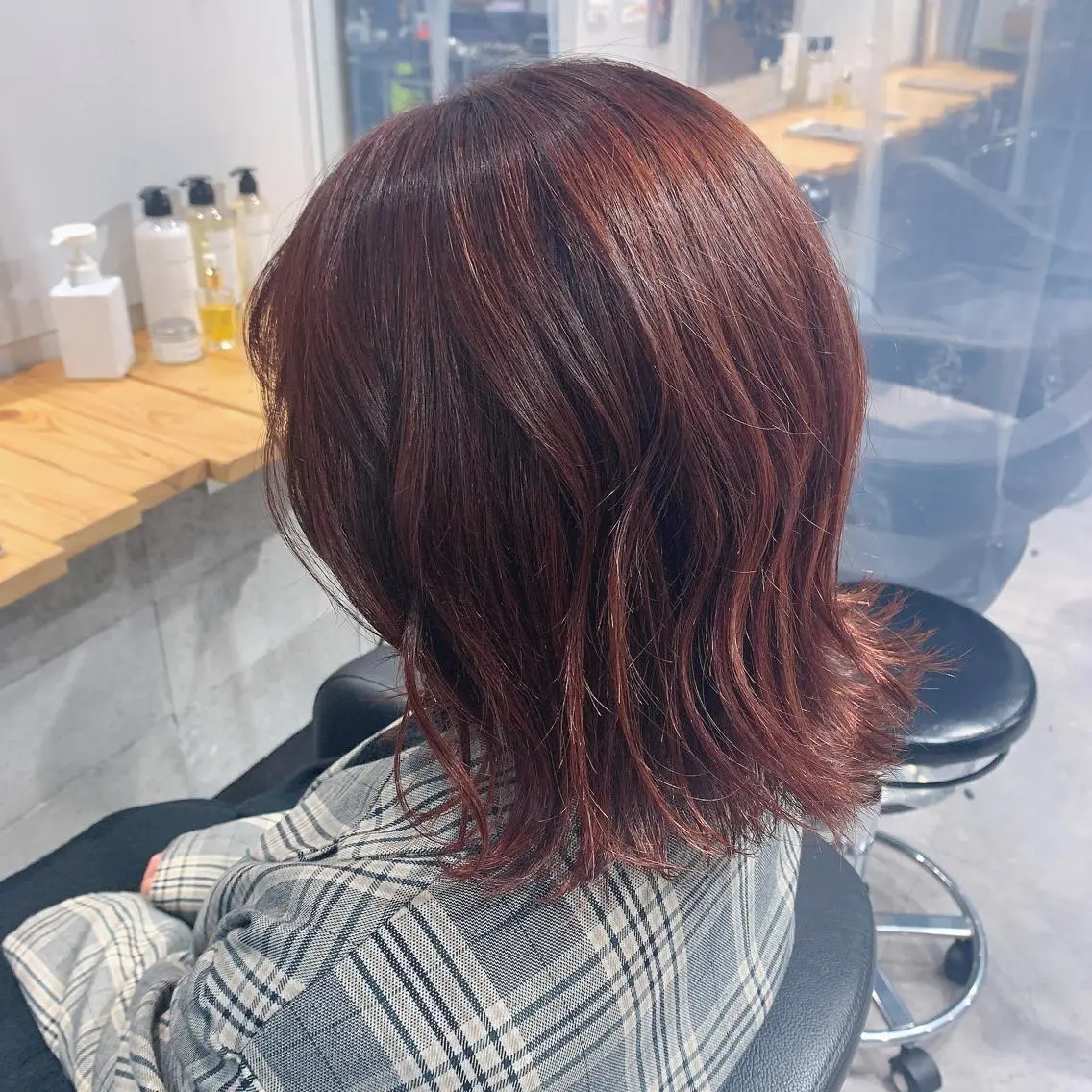 ショート カラー ピンクカラー レッドカラー ヘアカラー トリートメント NANAMI🩵 大人可愛い韓国ヘアのヘアスタイル