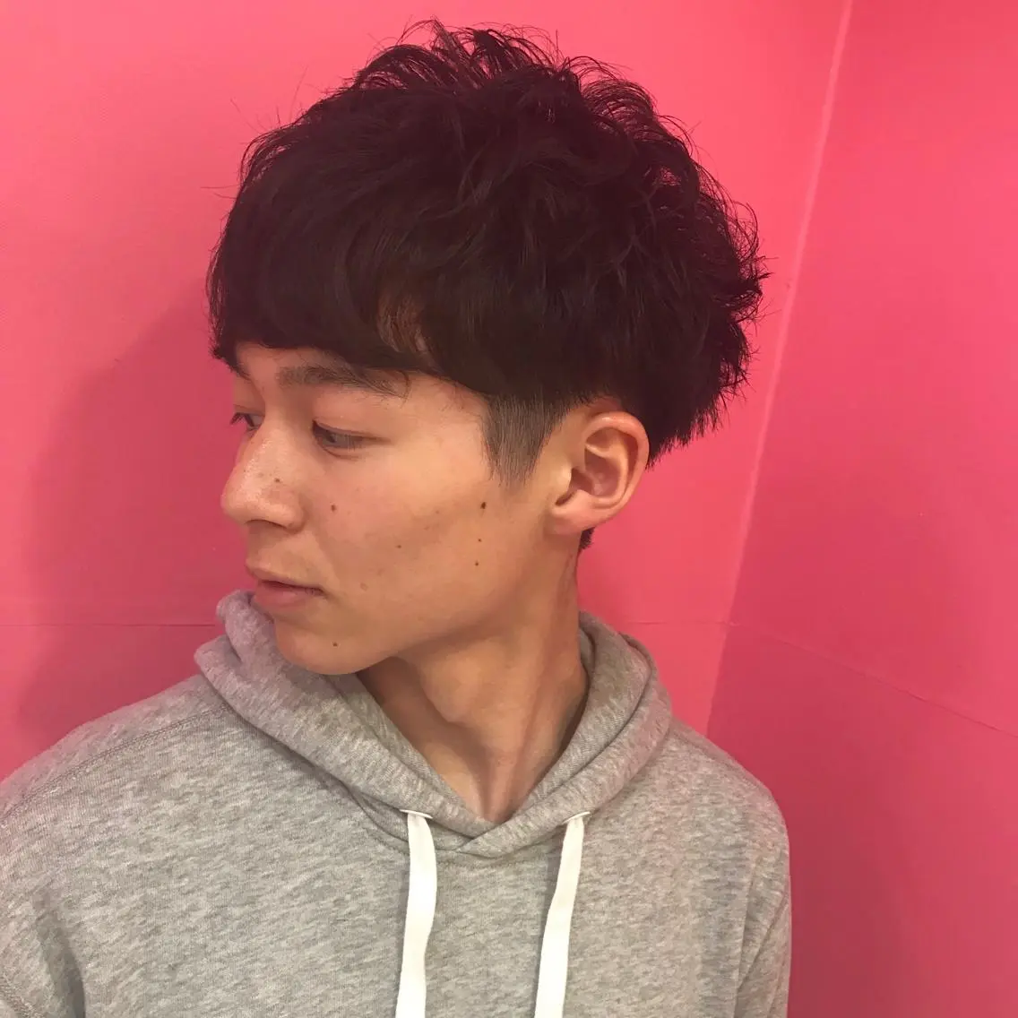 ショート パーマ メンズ マッシュ カット Vir by browのヘアスタイル