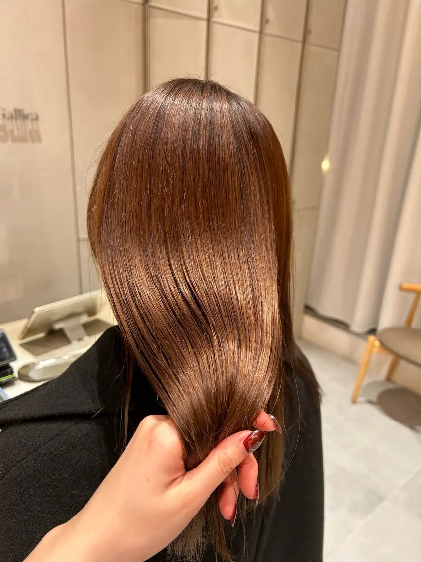 ロング パーマ 縮毛矯正 トリートメント ヘアセット 垢抜け/レイヤー /艶カラー🪼風香のヘアスタイル