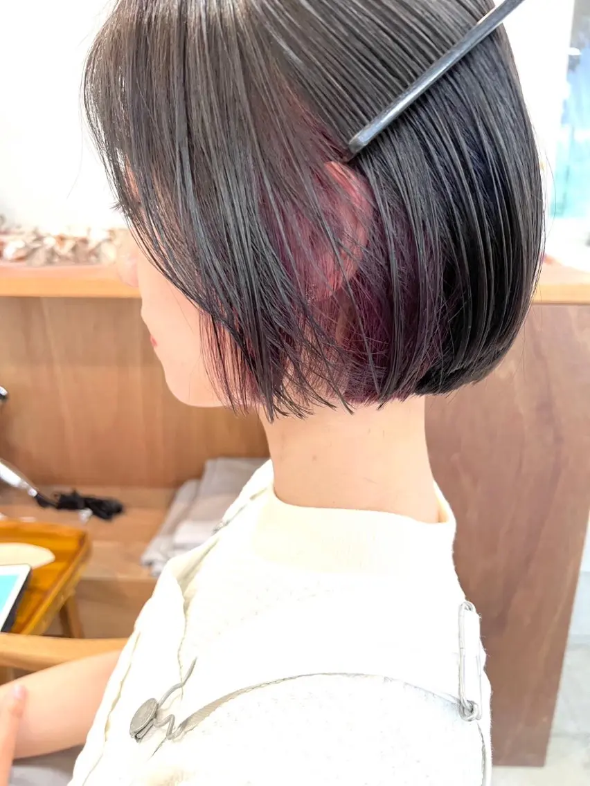 ミディアム カット ヘアカラー トリートメント 🌻花屋併設🌻濱 幸帆のヘアスタイル