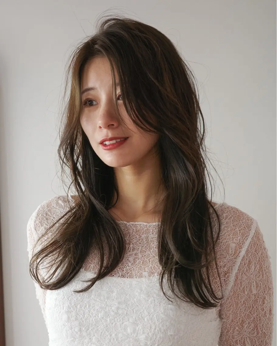 ロング カラー ヘアアレンジ カット ヘアカラー トリートメント opus 店長大和 レイヤー/赤み消しのヘアスタイル