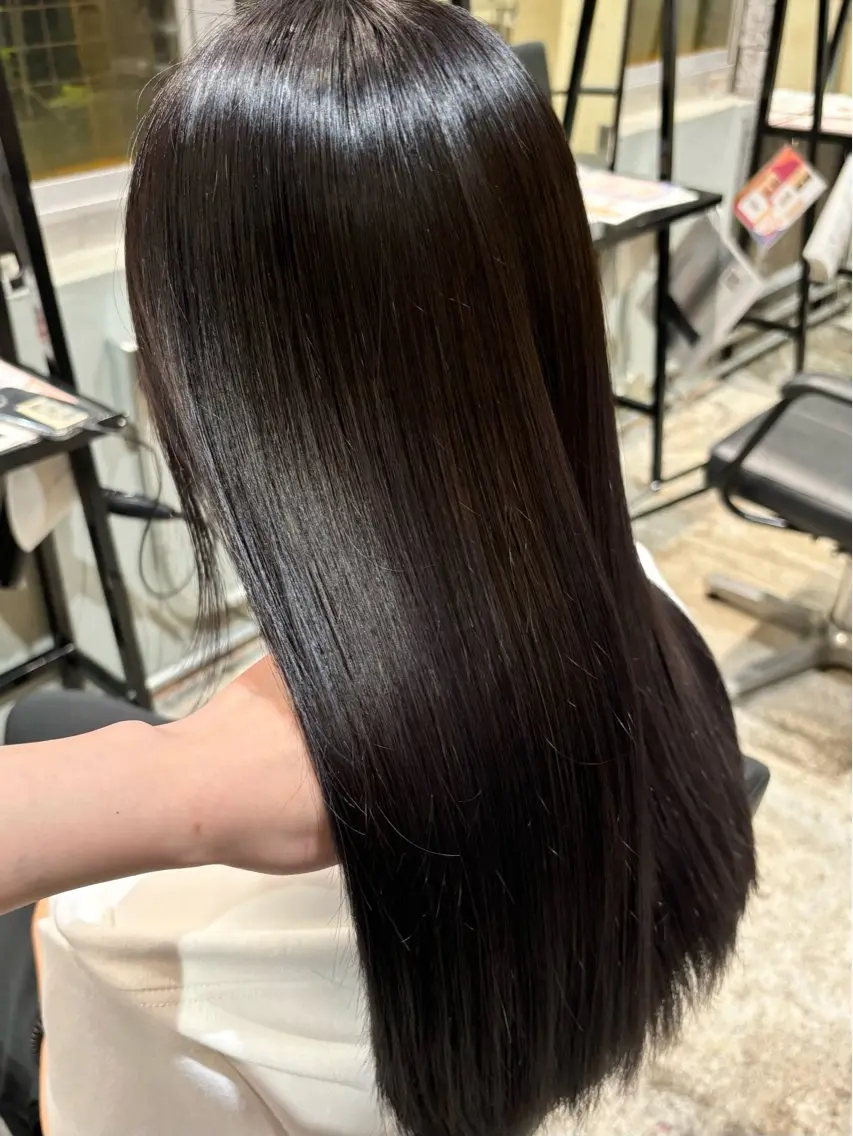 ロング カラー カット ヘアカラー 縮毛矯正 髪質改善/梅田 オカダチホミのヘアスタイル