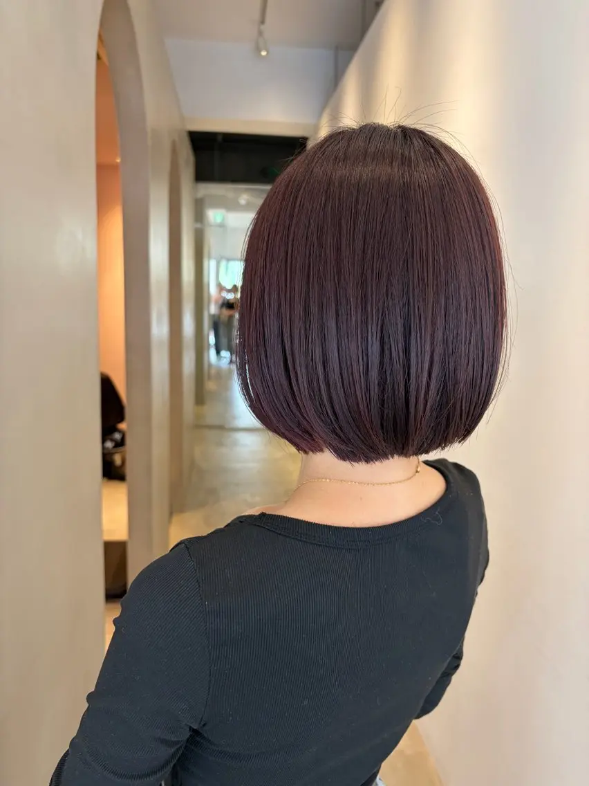 ショート カラー ボブ カット ヘアカラー トリートメント 代官山│ハイトーン HBL│AZUKIのヘアスタイル
