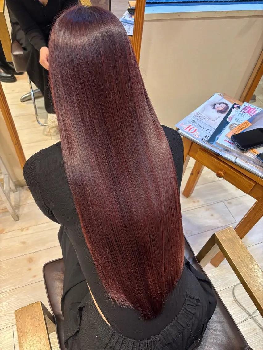 【4月限定🥯】顔周りカット&透明感カラー&髪質改善プラチナトリートメント🧈🌿の写真
