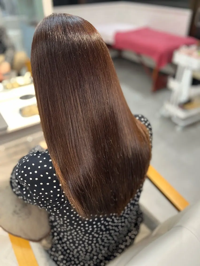 ロング カラー 髪質改善 縮毛矯正 カット ヘアカラー トリートメント 横野 孝志のヘアスタイル