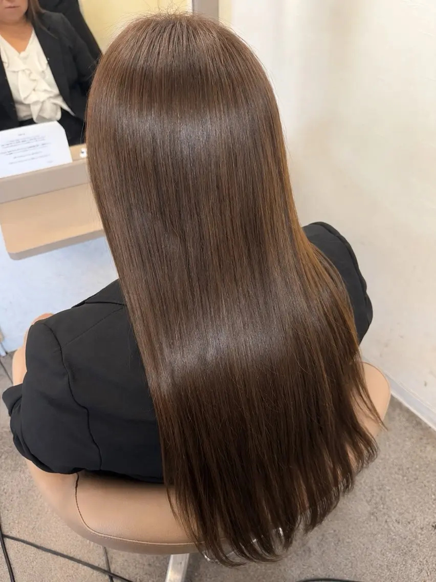 ミディアム 縮毛矯正 トリートメント 塚原 直子のヘアスタイル