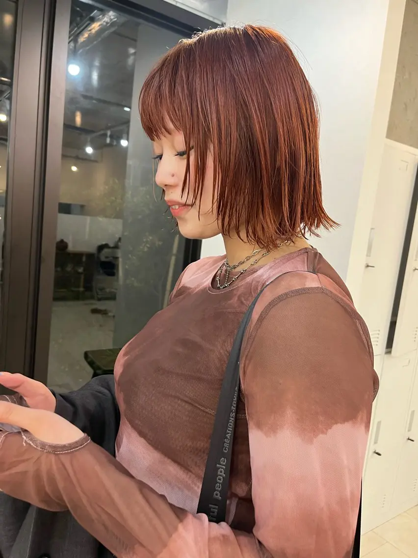 bangs cut & 1color / 前髪カット & シングルカラーの写真
