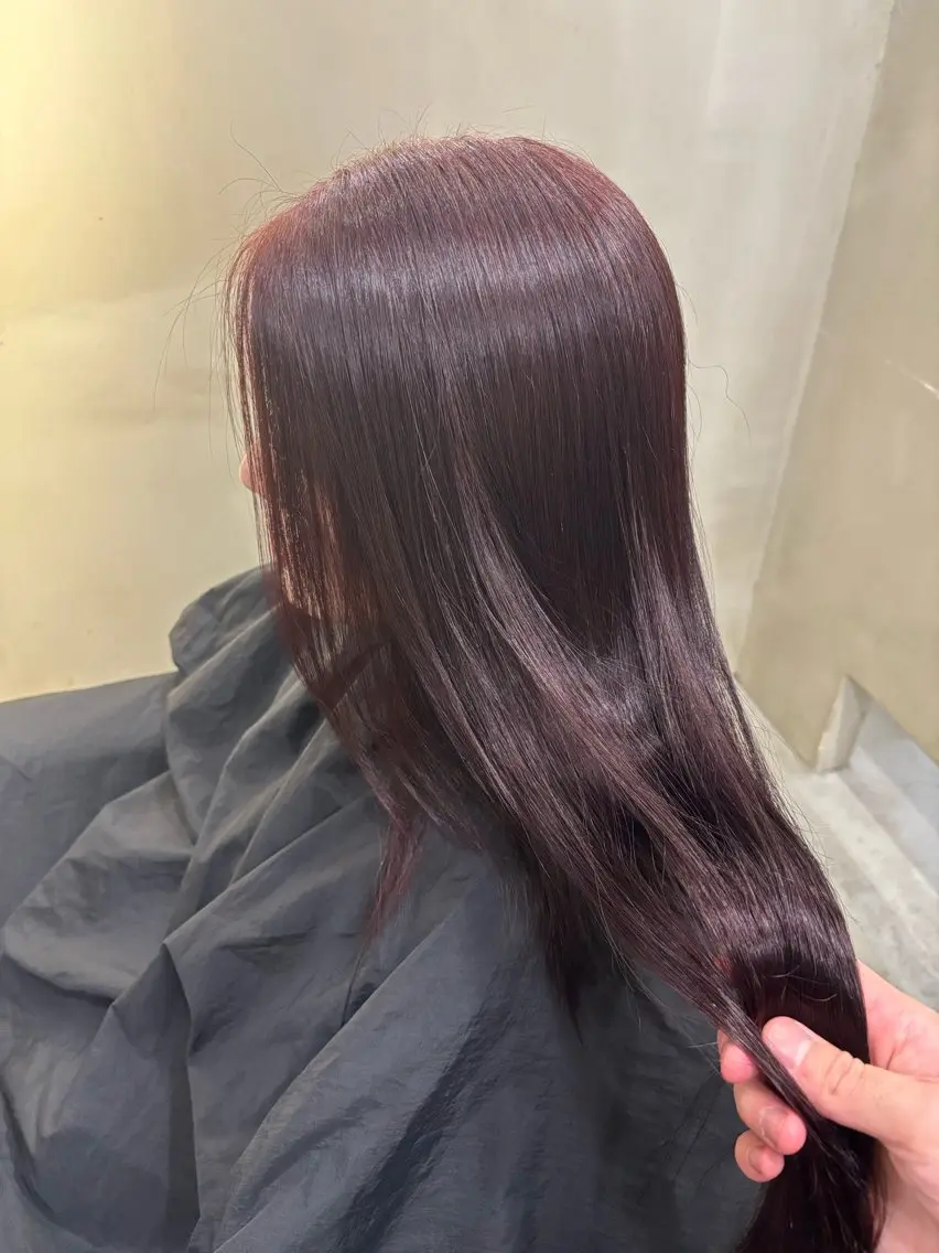 ロング カラー ボルドーカラー ヘアカラー 中園康 /カラー/ブリーチのヘアスタイル
