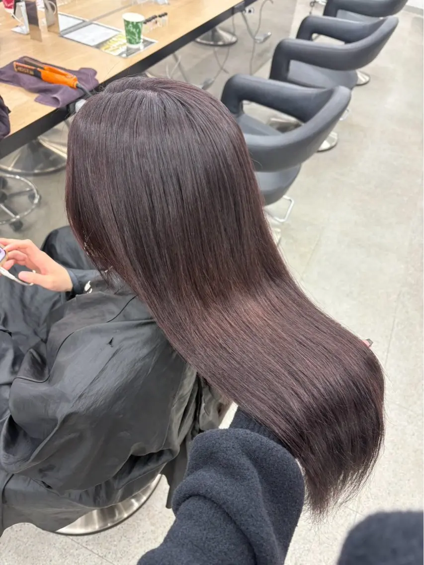 ロング ヘアカラー トリートメント miku/ラベンダー 透明感カラー🪻❤︎のヘアスタイル