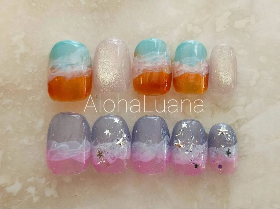 ネイル ハンドネイル AlohaLuana MISATOのネイルデザイン