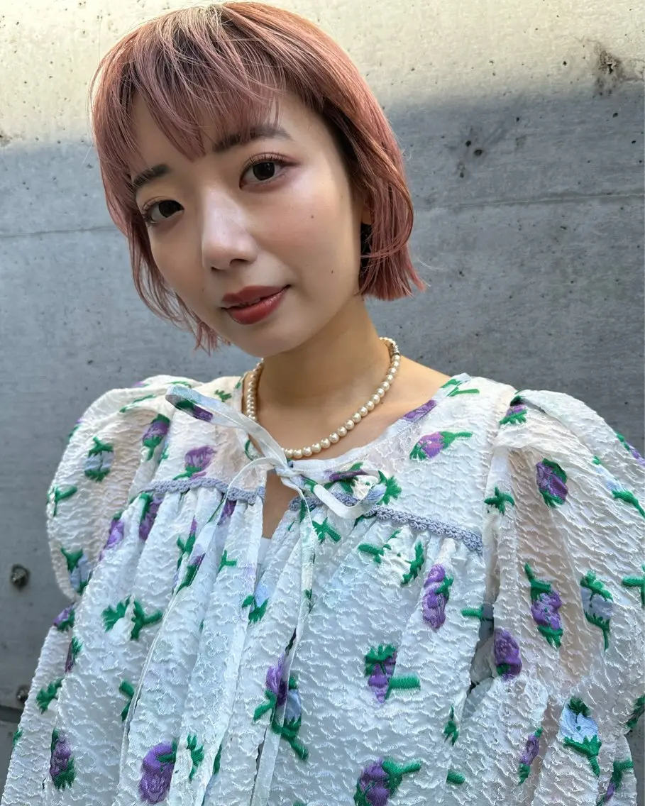 ミディアム カット ヘアカラー お悩み解決パーマ hana🩰のヘアスタイル