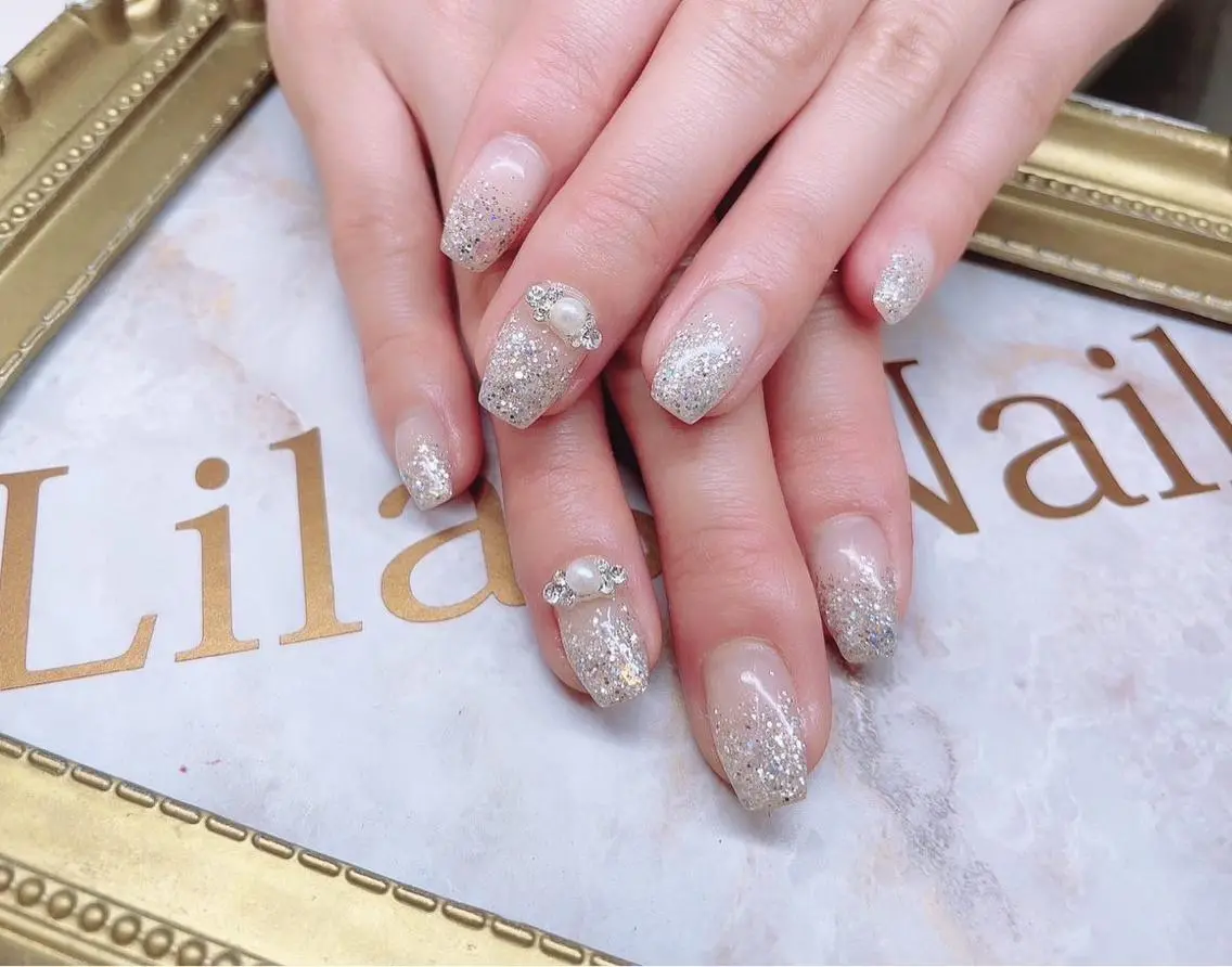 ネイル 入学式 フラッシュネイル ジェルネイル グラデーション 卒業式 Lilas Nailのネイルデザイン