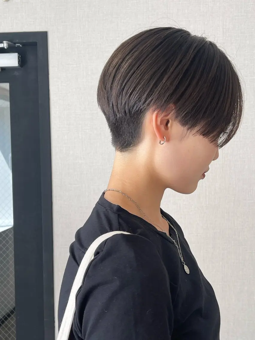 ショート カラー ハンサムショート ブラウンカラー ダークブラウン ショートヘア カット ヘアカラー 田畑 智規のヘアスタイル