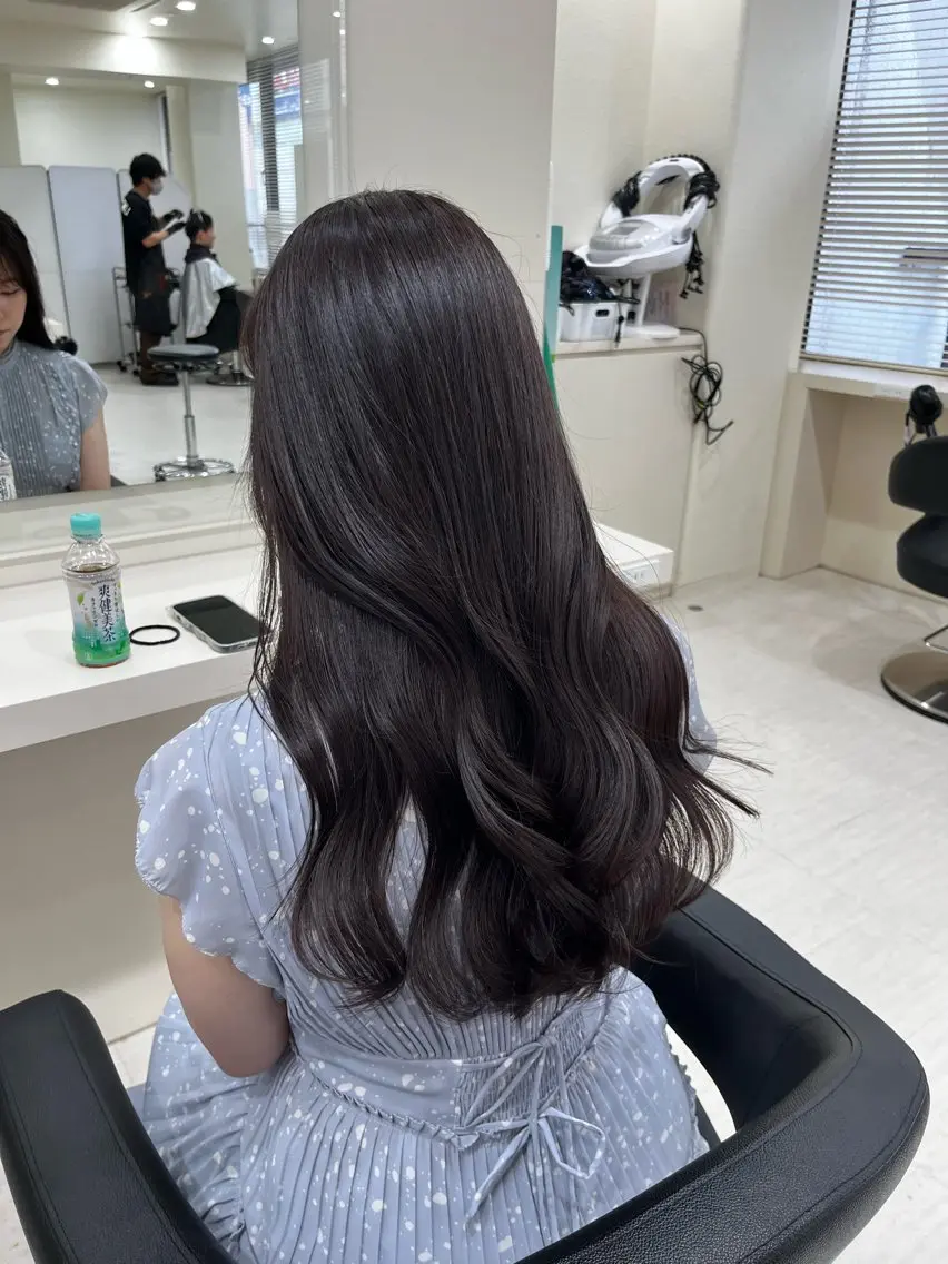 ロング カラー ヘアアレンジ 韓国レイヤー＆ピンク 艶髪🩶maikoのヘアスタイル