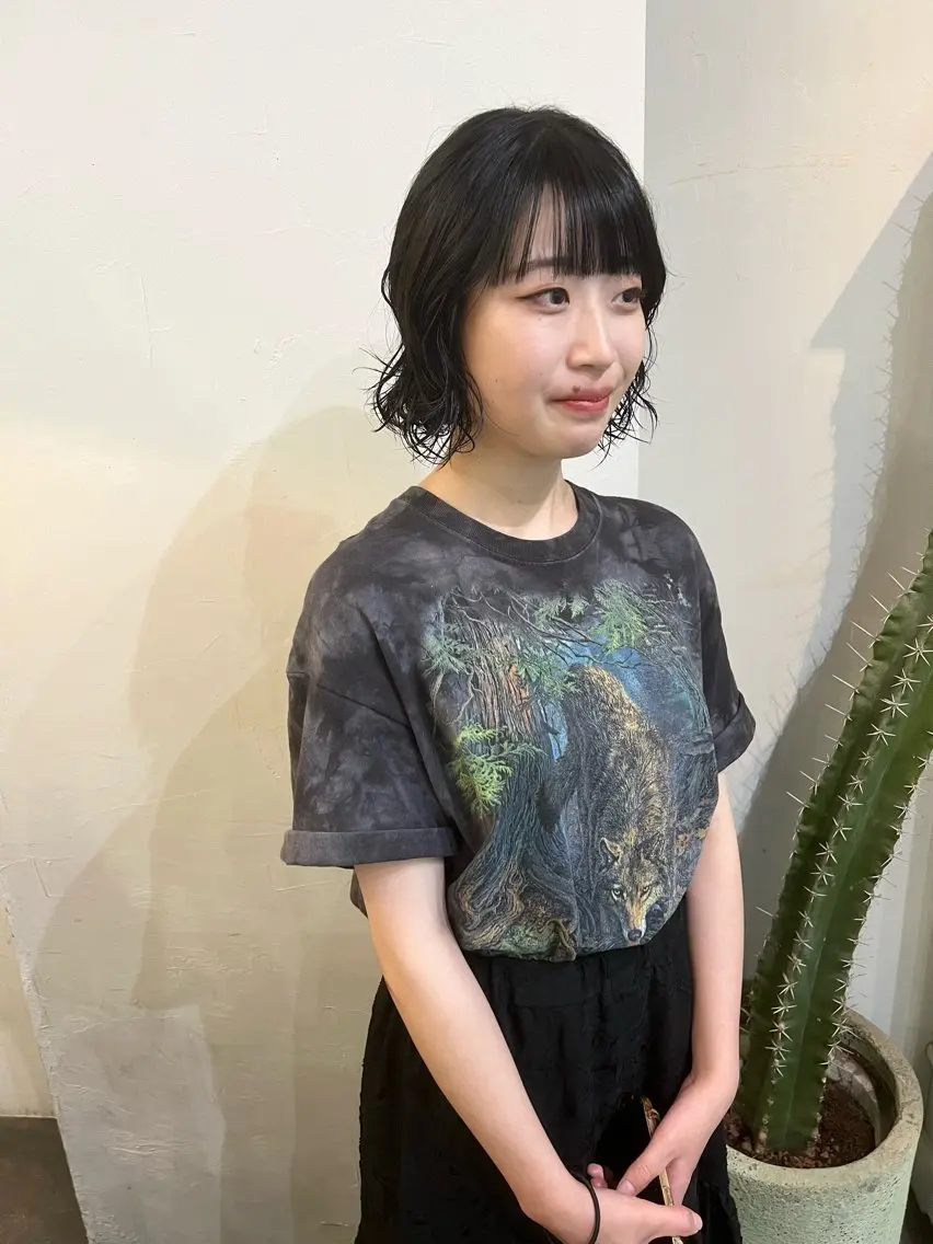 ショート パーマ ボブ 千葉 郁也のヘアスタイル