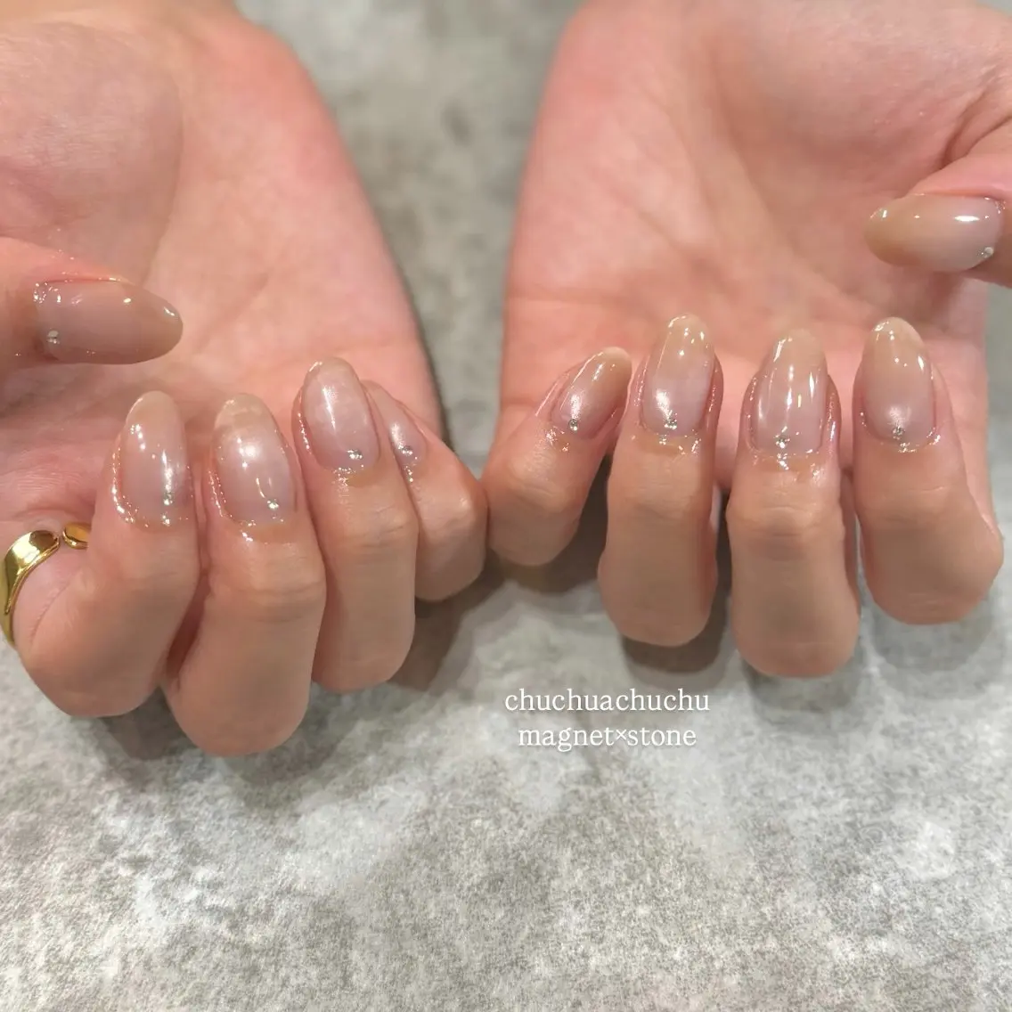 ネイル マグネットネイル ストーンネイル ハンドネイル chuchuネイル 💠mareのネイルデザイン