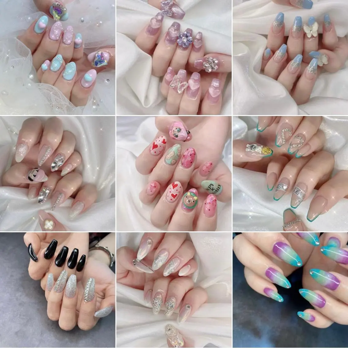 ネイル 渋谷／チップ長さ出し 👑アプレgel-xのネイルデザイン