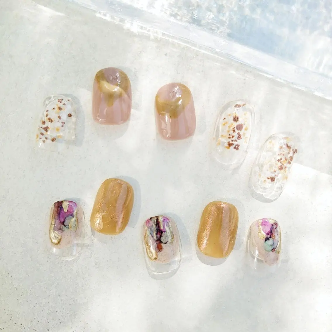 ネイル ニュアンスネイル ショートネイル gemickle nailのネイルデザイン