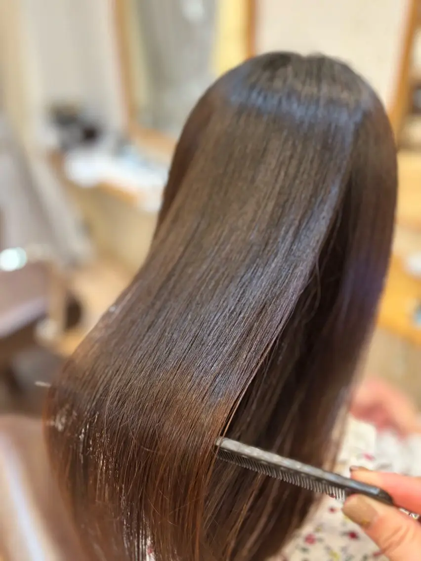 ロング 髪質改善 すなが/ハイライト モデル募集中のヘアスタイル